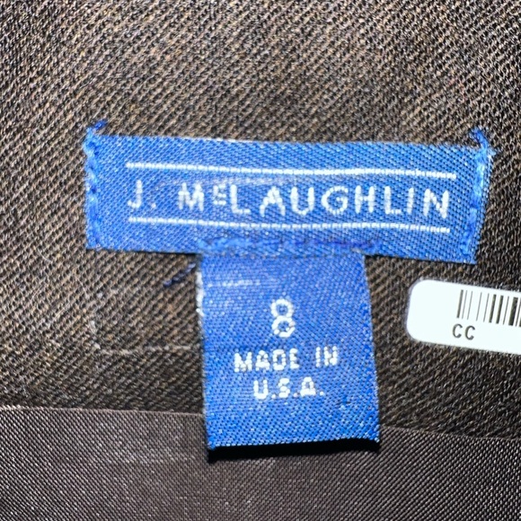 Like New J. McLaughlin Brown Wool Skirt Gold Buttons Size 8 - Picture 2 of 3